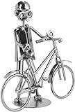 Brubaker Schraubenmännchen Fahrrad - Handarbeit Eisenfigur Metallmännchen - Metallfigur Geschenkidee für Fahrradfahrer und Fahrradverkäufer