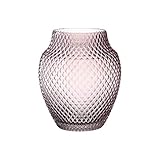 Leonardo Poesia, Vase aus Glas, rosa, elegante, moderne Deko-Vase mit strukturierter Oberfläche, Unikat, Höhe: 22,5 cm, 018674, 1 Stück