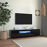 UTUMAX Nice Cool-TV-Schrank mit LED-Leuchten schwarz 160x35x40cm