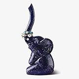 Titanape Lila Elefanten Ringhalter Schmuckständer, Keramik Elefant Schmuckhalter, Geburtstagsgeschenk Weihnachtsgeschenke Hochzeitsgeschenke für Frauen Freundin