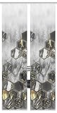 Vision S 80874 Schiebegardine LAYON, Digitaldurck auf Dekostoff in Seidenoptik, 260x60 cm, Farbe:anthrazit, Größe:260 x 60 cm, Anzahl:1x