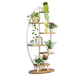 Blumenständer  , 6 Etagen, Metall-Pflanzenständer, Blumentöpfe-Ständer, Ausstellungstöpfe, Halter für den Innen- und Außenbereich, Lagerregal für Wohnzimmer, Garten, Terrasse, Ecke, Balkon,