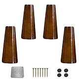 Robustes Küchenmöbelbein in Nussbaumfarbe, Massivholz-Ersatz-Schrankfüße, vertikale runde Sofafüße, Stuhl/Sofa/Ottoman/Couchtisch/Bett/TV/Kommode-Zubehör, mit Montageplatten Connection ( Size : 70 )