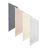 Victoria M. Elegance Plissee Faltstore Faltrollo, Lichtdurchlässig, Pflegeleichter Hochwertiger Polyester-Stoff, Feuchtraumgeeignet, 50 x 100 cm, Weiß