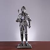 BIZOLE Desktop Dekorationsfigur – Statue Skulptur, Heimbüro Dekorationsstatue, Ritterstatue Ornament Rüstung Skulptur auf Pferd Sammlerstück, Dekofigur, Heimdekoration, Geschenk (Color : A)