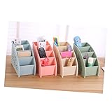 Ciieeo Make-Up-Organizer-Etui Blau Schreibtisch-Kosmetiketui Tisch-Kosmetik-Organizer Schreibwaren-Aufbewahrungsbox Regal-Sammelbox Make-Up-Box Ausgehöhlte Kosmetikbox