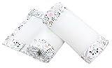 TupTam Gitterstäbe Schutz Netz Babybett Nestchen 3D Mesh 2er Pack, Farbe: Vogelbeere, Größe: ca. 128 x 30 cm (für Babybett 140x70)