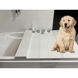 Badewannenabdeckung Faltbare Badewannenabdeckung Lager 40kg, Wasserdicht PVC Badewannendeckel Badewannenbretter, 1,2cm Dick Badewannenregal Isolierabdeckung Staubdichtes Brett 360 Grad umkehrbar ( Col