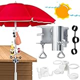 Sonnenschirmhalter Balkongeländer,Einstellbar Sonnenschirm Halterung Balkon,Schirmhalterung Balkongeländer Ø25-38mm,Balkon Schirmhalterung,Sonnenschirmhalterung,Halterung Sonnenschirm Balkongeländer