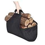 KIZQYN Holzkorb Tragetasche Log Tote Brennholzhalter mit Griffen Woodpile Rack Carrying for Kamin Outdoor Camping Kaminholzkorb