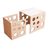 Woodandhearts Würfelstühle Lernhocker Tisch Kindertisch Holzhocker Handgefertigter Tisch Loungesessel Lernstuhl für Kinder Kindermöbel Montessori-Möbel