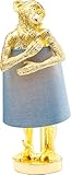 Kare Design Tischleuchte Animal Monkey, Gold/Blau, 58x23x29cm
