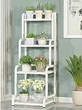 HczioN 4-stufiges Pflanzenregal für den Außenbereich, hoher Pflanzenständer aus Metall, für den Innenbereich, Mehrzweck-Blumenleiter, Präsentationsständer, Topflappen, Höhe 102 cm