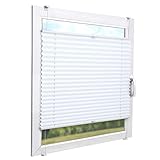 Sol Royal Plissee Ohne Bohren SolDecor P26 75x150 cm Klemmfix Rollo für Fenster & Türen Faltrollo Verdunkelung Sonnenschutz Balkon Sichtschutz Plisseerollo Weiß