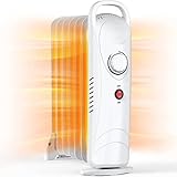 Ölradiator Heizgerät,Heizung Elektrisch mit Thermostat,mobile Elektroheizung,9 Heizlamellen,1000W,Energiesparend,für Räume bis 40qm