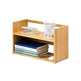 AOKLEY Bücherregal Bücherregal Lagergestell Desktop Kleiner Bücherregal-Dateimagazin-Rack CD Rack Regal Zwei-stöckiges kleines Bücherregal 9.84 Zoll hoch Aufbewahrungsregal (Size : S40)