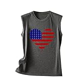 Eauptffy Tanktops Für Damen Mit V-Ausschnitt, Ärmellos, Oberteile T Shirt Tank Print Runder Hals T Shirt Ärmellose Weste Lässige T Shirt Bluse T Shirts Elegant Oberteil Tops Tunika