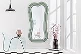LEBENSwohnART Extravaganter Design Spiegel 100x52cm Divina grün modern Wandspiegel