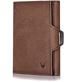 DONBOLSO Wallet NextGen Leder I Slim Wallet mit Münzfach I Geldbeutel mit RFID Schutz I Kartenetui bis 11 Karten I Mini Portemonnaie für Herren und Damen I Geldbörse I Braun Vintage