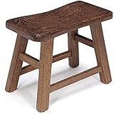 Gepolsterter Fußhocker Fußhocker, Massivholz Chicken Wing Holz/Badhocker Anti-Rutsch-Matte/Geeignet für Wohnzimmer Balkon Schlafzimmer Badezimmer/Wie abgebildet Aufbewahrungsfußhocker (Größe
