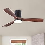 MIOTEQ Deckenventilator mit integrierter LED-Beleuchtung in Massivholzklinge