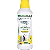 HEITMANN pure Reine Citronensäure: Ökologischer Bio-Entkalker, Reinigung für Küche & Bad, flüssig, 1x 500 ml