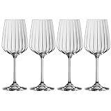 Spiegelau & Nachtmann, Weißweinglas-Set, Kristallglas, 440 ml, Spiegelau LifeStyle, 4450172, 4 Stück (1er Pack)