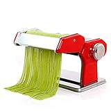 Nudelmaschine Nudelmaschine Pastamaschine Manuelle Nudelmaschine Nudelmaschine Pasta Cutter mit 3 Klingen 7 einstellbare Dickeneinstellungen Nudelmaschine