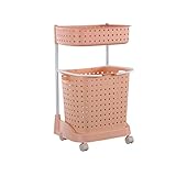 DEFAUS Haushaltsaufbewahrungstasche/Körbe, Nachahmung Rattan Hamper Kunststoff Wäschekorb Schmutzige Kleidung Lagerkorb Wäschekorb Schlafzimmer Spielzeug Lagerung Eimer 42x31.5x71cm Waschbare Korb B