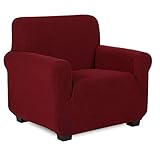 TIANSHU Sesselbezüge,Spandex Sofabezug Stretch Couchbezug Elastischer Antirutsch Stretchhusse Weich Stoff,Jacquard-Stretch-Sofabezug, sesselbezug Schonbezug für Sofa-Sofahalter (Weinrot)