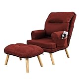 Grekpol-Sessel NEMO, moderner Sessel für Wohnzimmer, Schlafzimmer mit 5-Stufen-Verstellung, skandinavischer Stil (Rot Falcone 35)