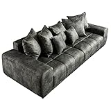 riess-ambiente.de Extravagantes XXL Sofa ELEGANCIA 290cm moosgrün inkl. Kissen Bigsofa Couch Bigsofa Wohnlandschaft