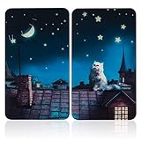 Maximex Herdplattenabdeckung MOON CAT, Höhenverstellbare Glas Abdeckplatte für alle Herdplatten, Schneidebrett & Spritzschutz Küche Glas ohne Bohren, Universal Herdabdeckplatten Ceranfeld 2teilig