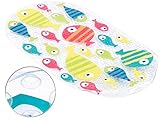 BadeStern Badewannenmatte: rutschfeste Badewannen-Matte mit Fisch-Motiv, 69 x 38 cm (Badewannenmatte Kinder)