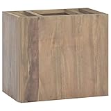 LEDAMP Wandschrank Badschrank 45x30x40 cm Massivholz Teakholz Material: Massivholz Teakholz Natur