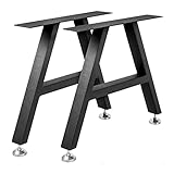 YAZGAN Möbelfüße Metalltischbeine 2 stücke a- Gestaltliche Schreibtischbeine Hochleistungs-Industrie-Bench-einstellbare Bodenschutz-Esstisch DIY-Möbel (Size : 28x17.7 in)