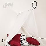 ourdeco Himmelbett-Set, Baldachin, Betthimmel, Himmelstange in Chrom-matt
