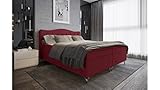Stylefy Heaven Boxspringbett Bordeaux Velours Monolith 180x200 cm