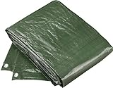 Connex Schutzplane 10x 12 m - 100 g/m² - Beidseitig beschichtet - Wasserabweisend & UV-stabilisiert - Schimmelresistent - Aus Polyethylen / Gewebeplane / Abdeckplane / Gartenplane / FLOR80430