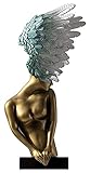 HANDIYA Skulptur Handwerkliche Engel Bust Statue, Kunst Skulptur Mädchen Modell Wings Angel Goddess Figuren Harz Handwerk Mall Desk Hall Collection Dekoration Geschenke