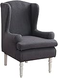 IMYOGI Hochelastischer Sofabezug, 2-teilig, elastisch, für Ohrensessel, Sofa, Sofabezug, Möbelschutz, weicher, elastischer Boden, Spandex-Jacquard-Stoff, klein, quadratisch, grau