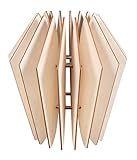 Rayher Bastelset Holz Lamellenlampe Kopenhagen, skandinavisches Design, aus Naturholz, FSC Mix Credit, 22x22x23,5cm, 20tlg, Box 1Set, Lampenschirm für Stehlampe oder Hängelampe, 62900505