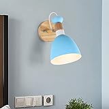 FBITE FXJ LED-Wandleuchte für den Innenbereich, Eisenkunst, moderner Effekt, Wandleuchte mit mehreren Farbtönen, E27-Wandleuchte, Retro-Industrie-Massivholz, für Babyzimmer, Wohnzimmer, Badezimmer,