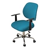 Bürostuhl Bezug Stretch Bezug für Bürostuhl,Elastische Stuhlhussen Spandex Office Computer Stuhlbezüge,Abnehmbare Waschbare für Bürostuhl Stretch Stuhlhussen Bezug,Blau,1PC