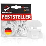 Raumhero Gardinenstopper für Schiene (16X Stopper) - Universal Gardinen Feststeller - Vorhang Stopper für Schienen - 100% Made in Germany