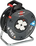 Brennenstuhl Garant V2 Kabeltrommel (50m Kabel in schwarz, Spezialkunststoff, mit Überhitzungsschutz, für den Einsatz im Innenbereich, Made in Germany)