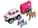 BIG Spielwarenfabrik 800055793 - BIG-Power Worker Mini Ponytransporter-Set Kinderspielzeug für Kinder ab 2 Jahren