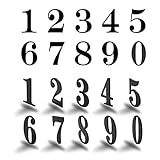 LERANXIN 20 Stück Mailbox Nummer, Aufkleber Zahlen Schwarz, Hochfeste Zahl Aufklebe, Dekorative Aufkleber, die in Hotels und Einkaufszentren Verwendet Werden können