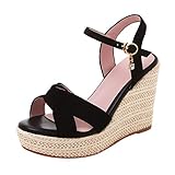 Generisch Sandalen Damen Sommer Dicke Sohle Slippers Plateau Sandalen Laufschuhe Offene Zehen Bequeme Toe Platform Wedges Flache Plattform Sommerschuhe Komfort Strand Sandalen