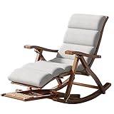 Liegestuhl für den Außenbereich, Verstellbarer Zero-Gravity-Liegestuhl, Garten-Schaukelstuhl, Sonnenliege, gepolsterte Relax-Liegestühle für Wohnzimmer, Balkon, Terrasse, Schaukelstuhl, max.